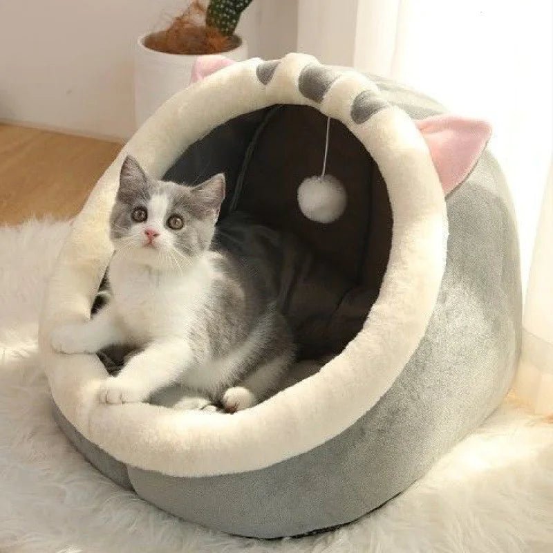 Cat Litter Villa – Stylish & Functional Semi - Enclosed Cat House - Feline spout