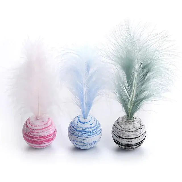 Exciting Fun for Your Feline Friend – Feather Ball Cat Toy - Feline spout